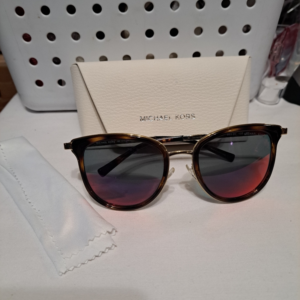 Michael Kors Tortoise Shell Sunglasses with Gradient Lenses